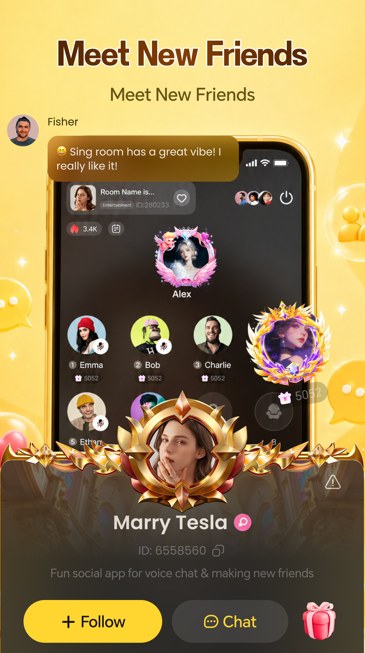 Meet new friends feature