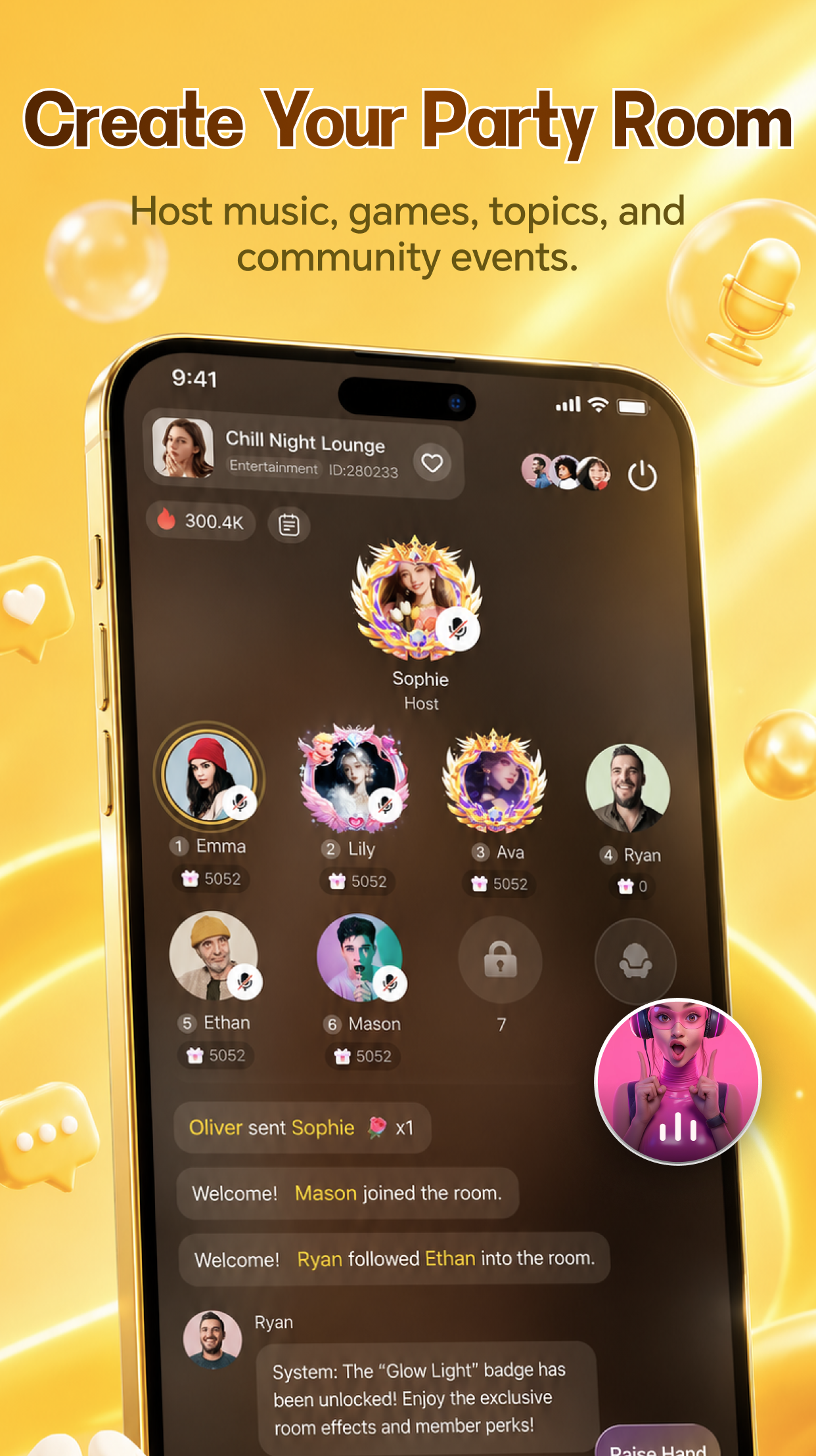 Create party room feature