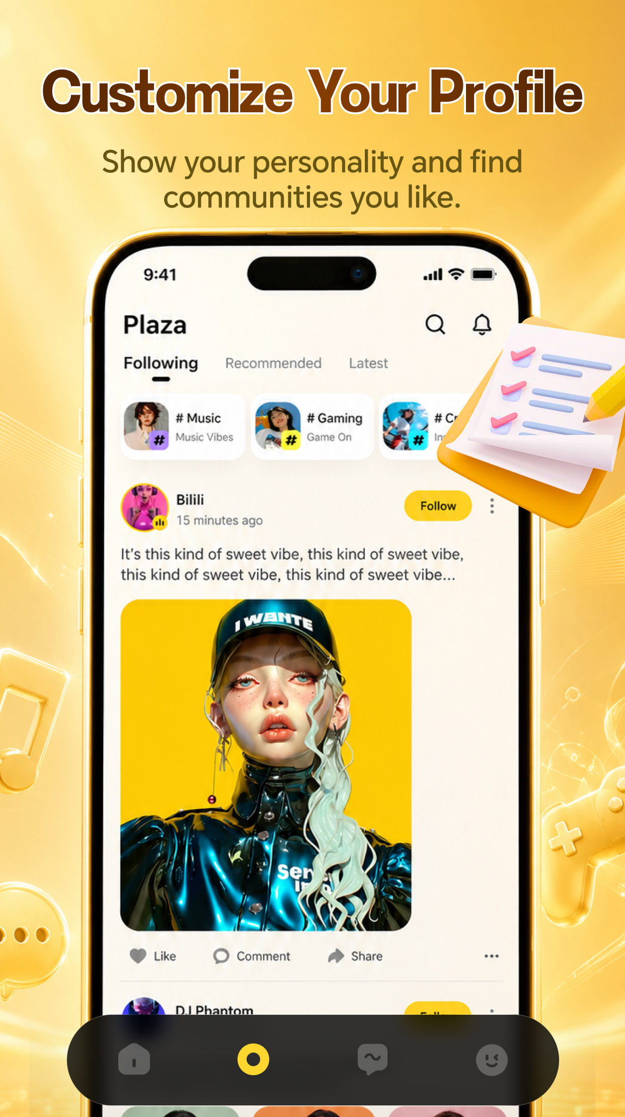 Plaza profile posts